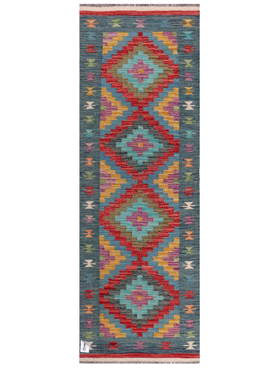 Maimana Afghanistan Kilim Rug - 201 x69 cm - Handmade