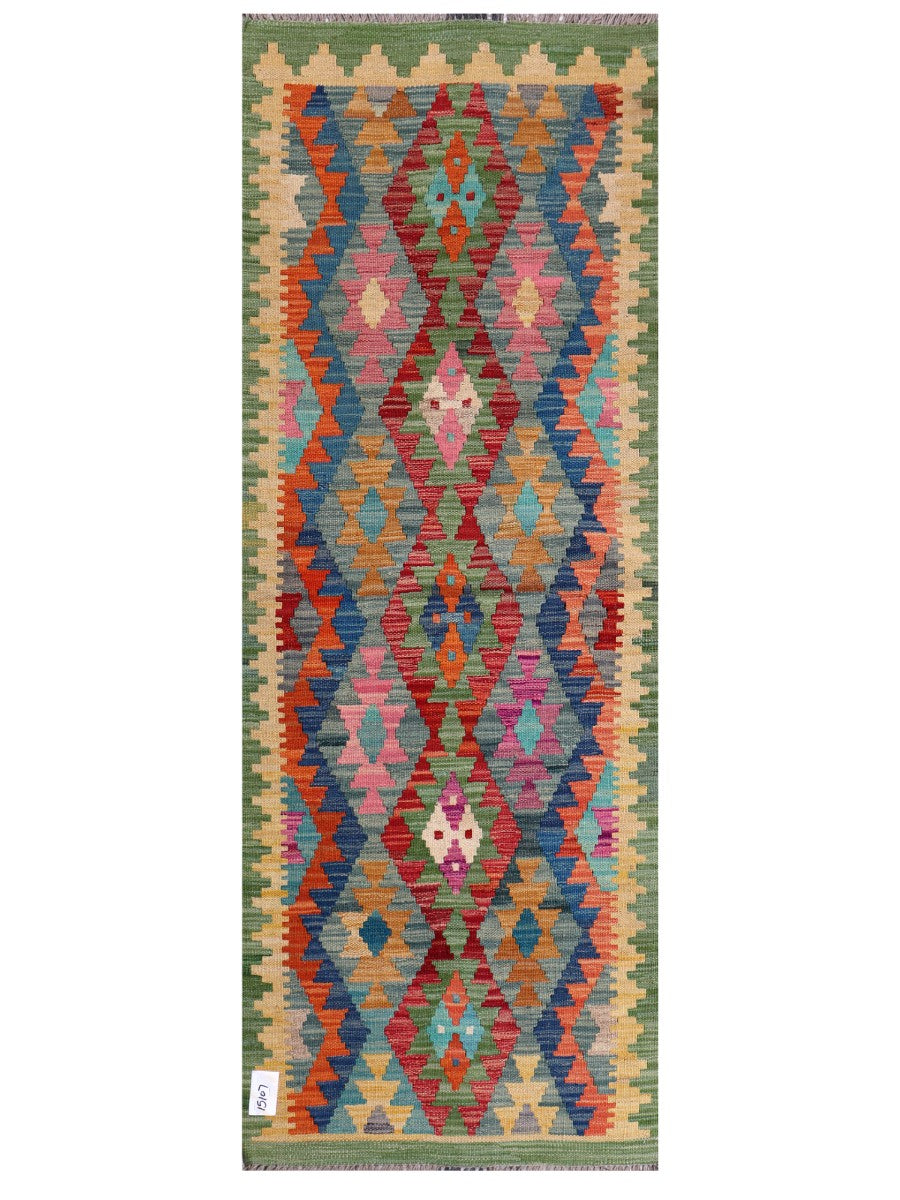 Maimana Afghanistan Kilim Rug - 195 x72 cm - Handmade