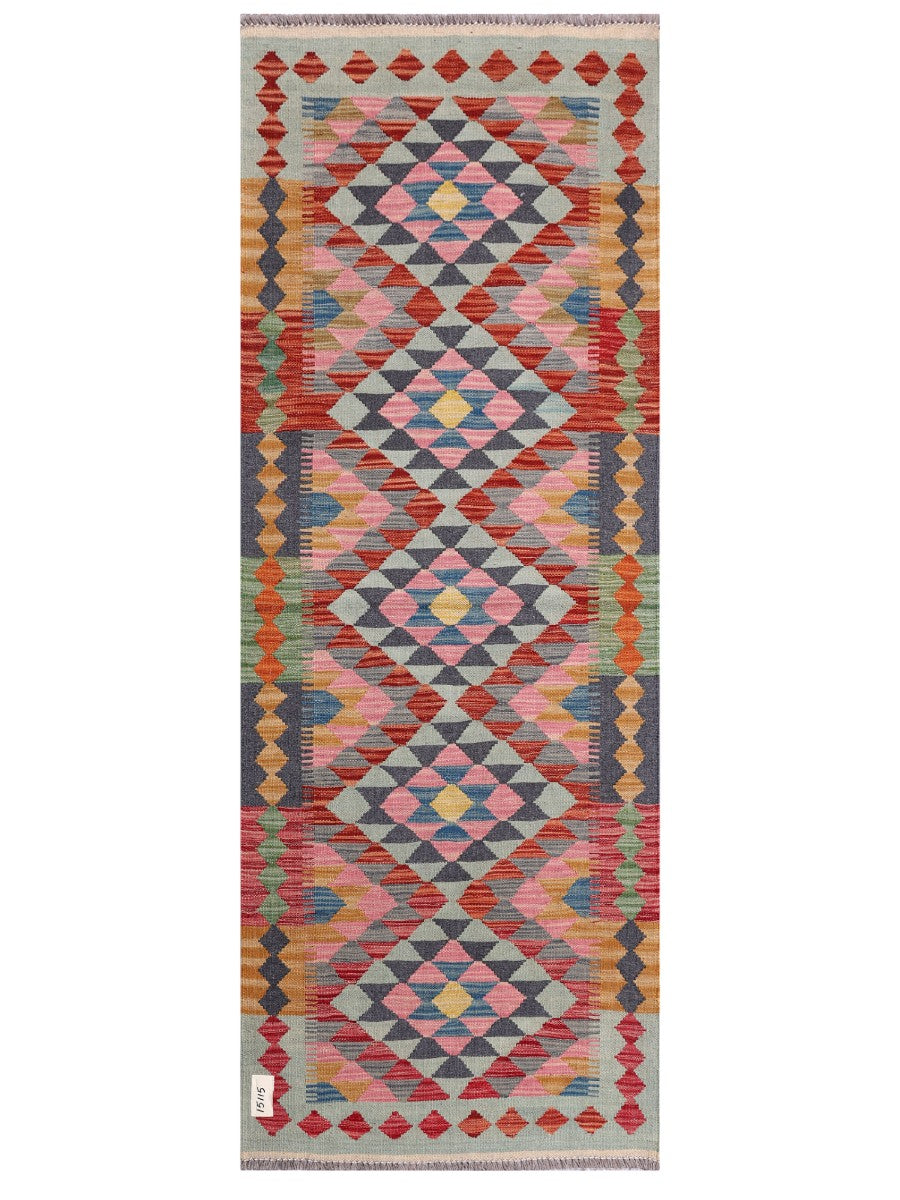 Maimana Afghanistan Kilim Rug - 196 x73 cm - Handmade
