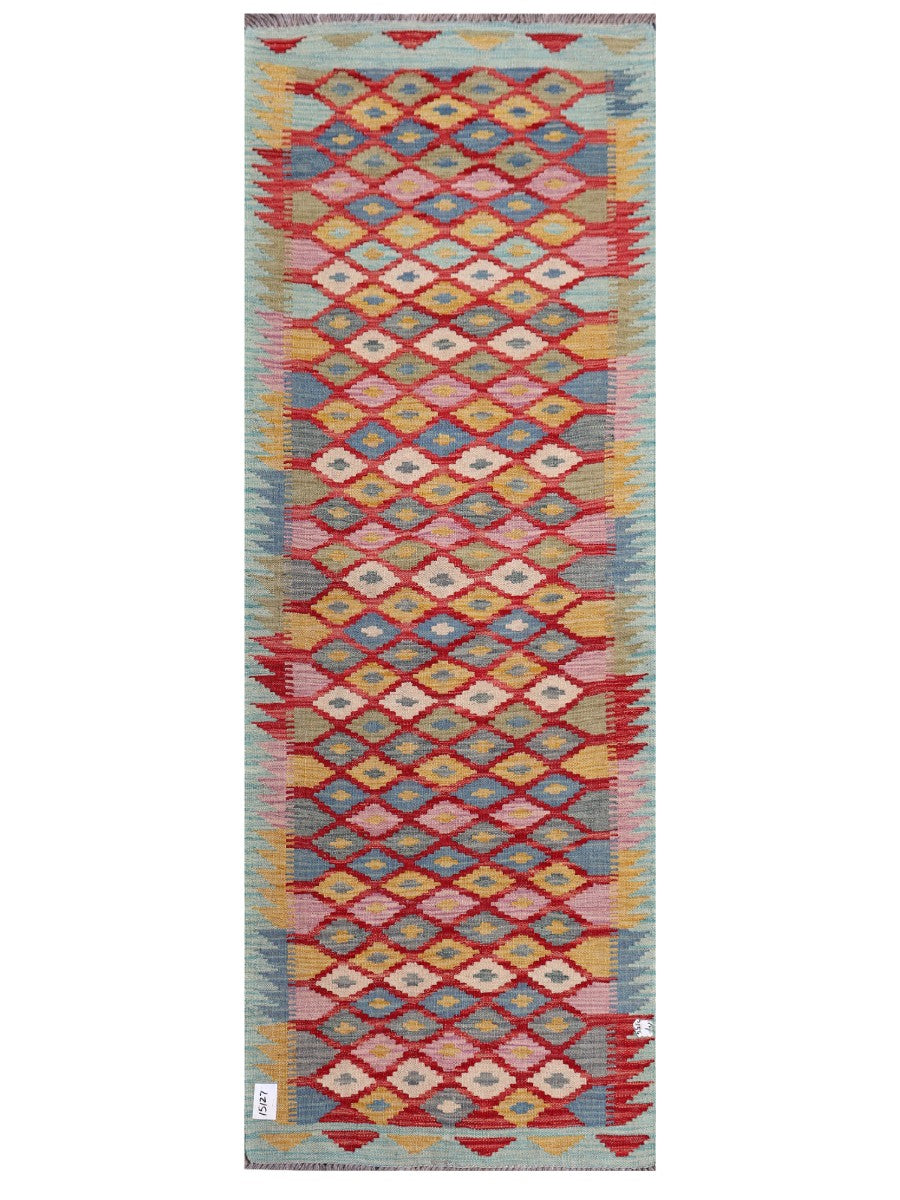 Maimana Afghanistan Kilim Rug - 203 x74 cm - Handmade