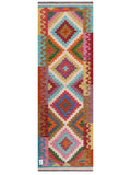 Maimana Afghanistan Kilim Rug - 203 x68 cm - Handmade