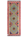 Maimana Afghanistan Kilim Rug - 198 x74 cm - Handmade