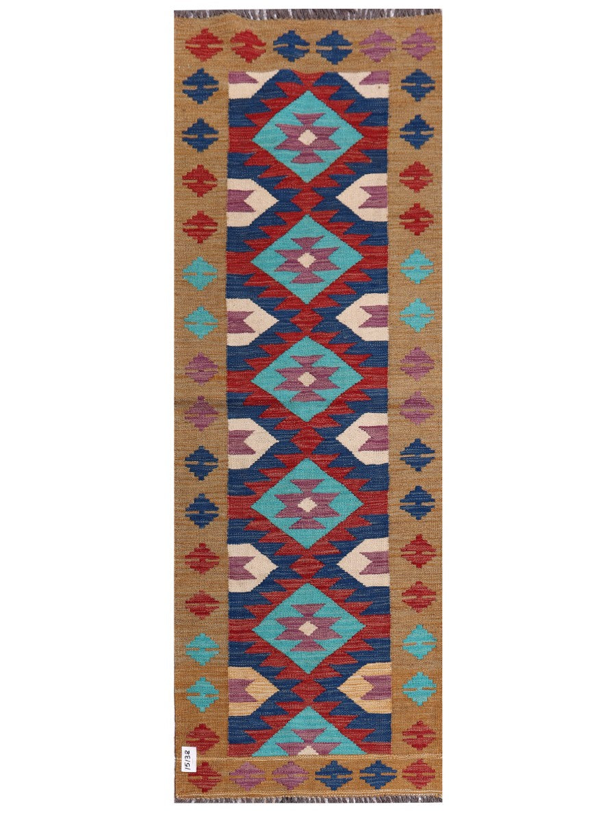 Maimana Afghanistan Kilim Rug - 199 x69 cm - Handmade