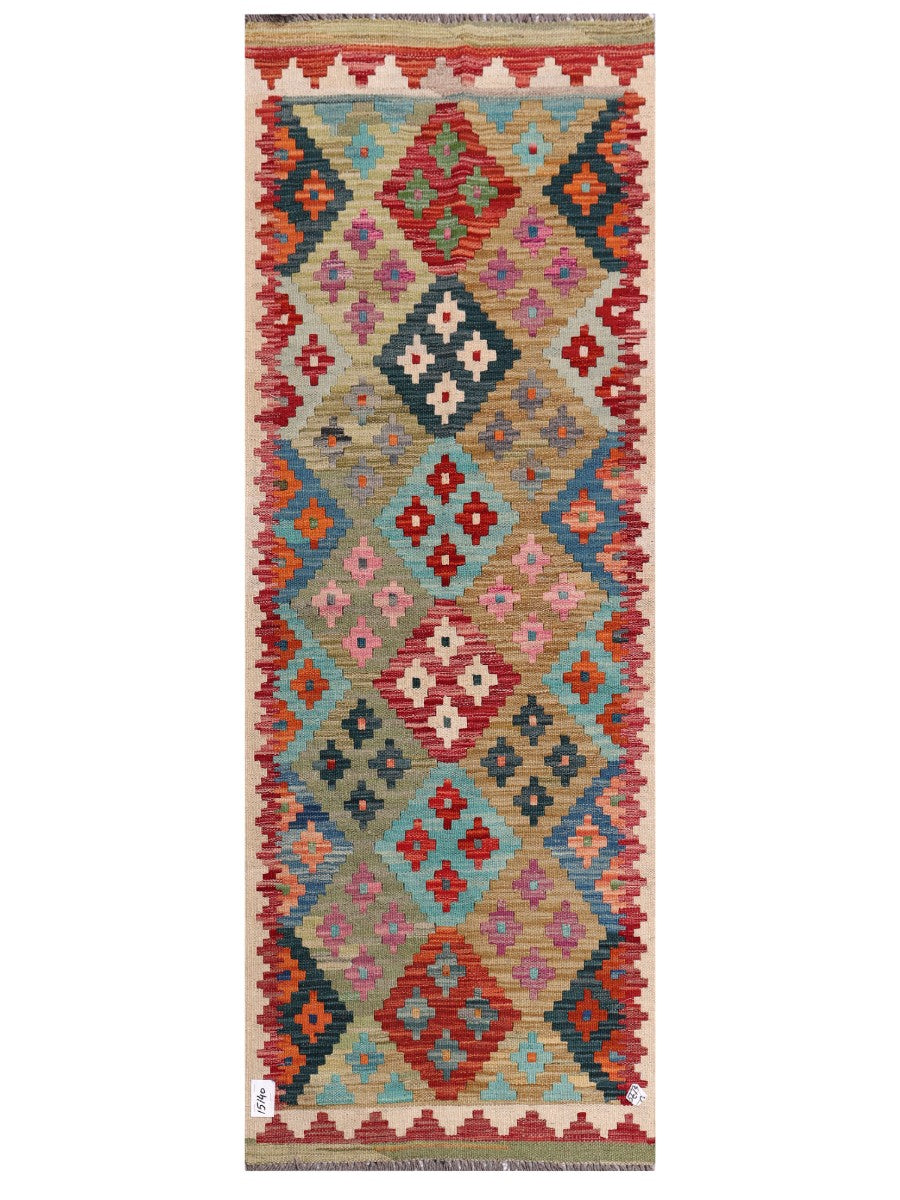 Maimana Afghanistan Kilim Rug - 197 x72 cm - Handmade