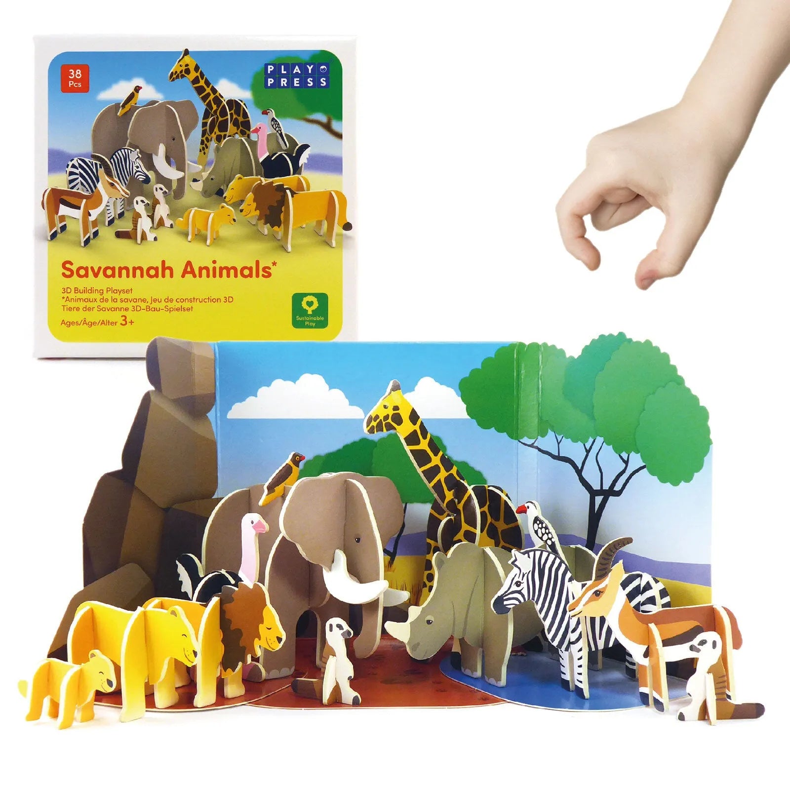 Playpress Toys Savannah Animals Playset