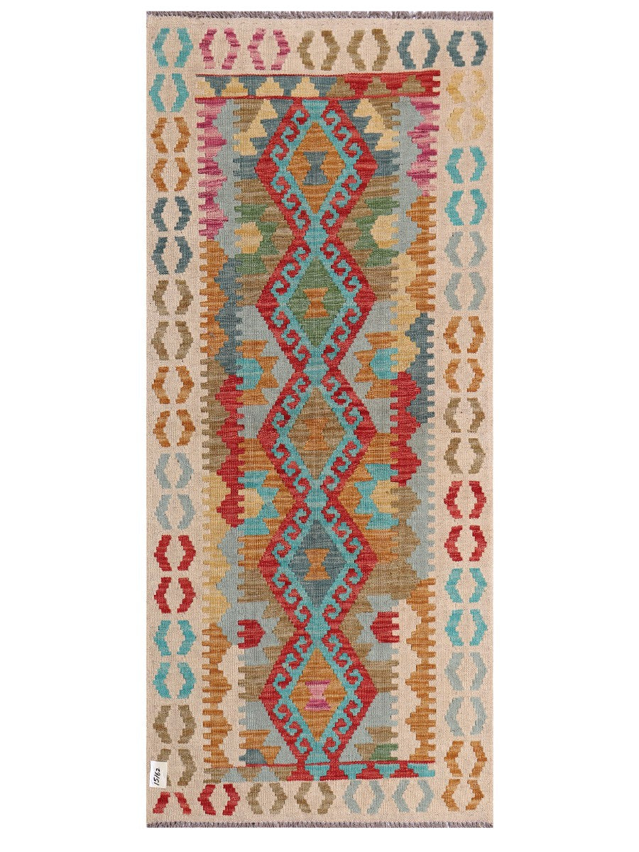 Maimana Afghanistan Kilim Rug - 195 x85 cm - Handmade
