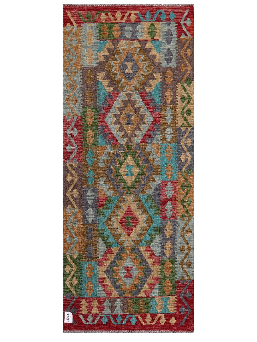 Maimana Afghanistan Kilim Rug - 196 x80 cm - Handmade