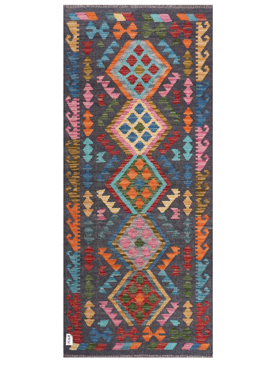 Maimana Afghanistan Kilim Rug - 193 x83 cm - Handmade