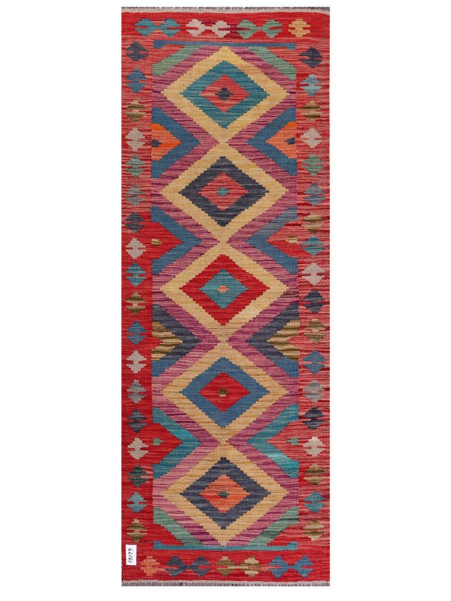 Maimana Afghanistan Kilim Rug - 195 x72 cm - Handmade