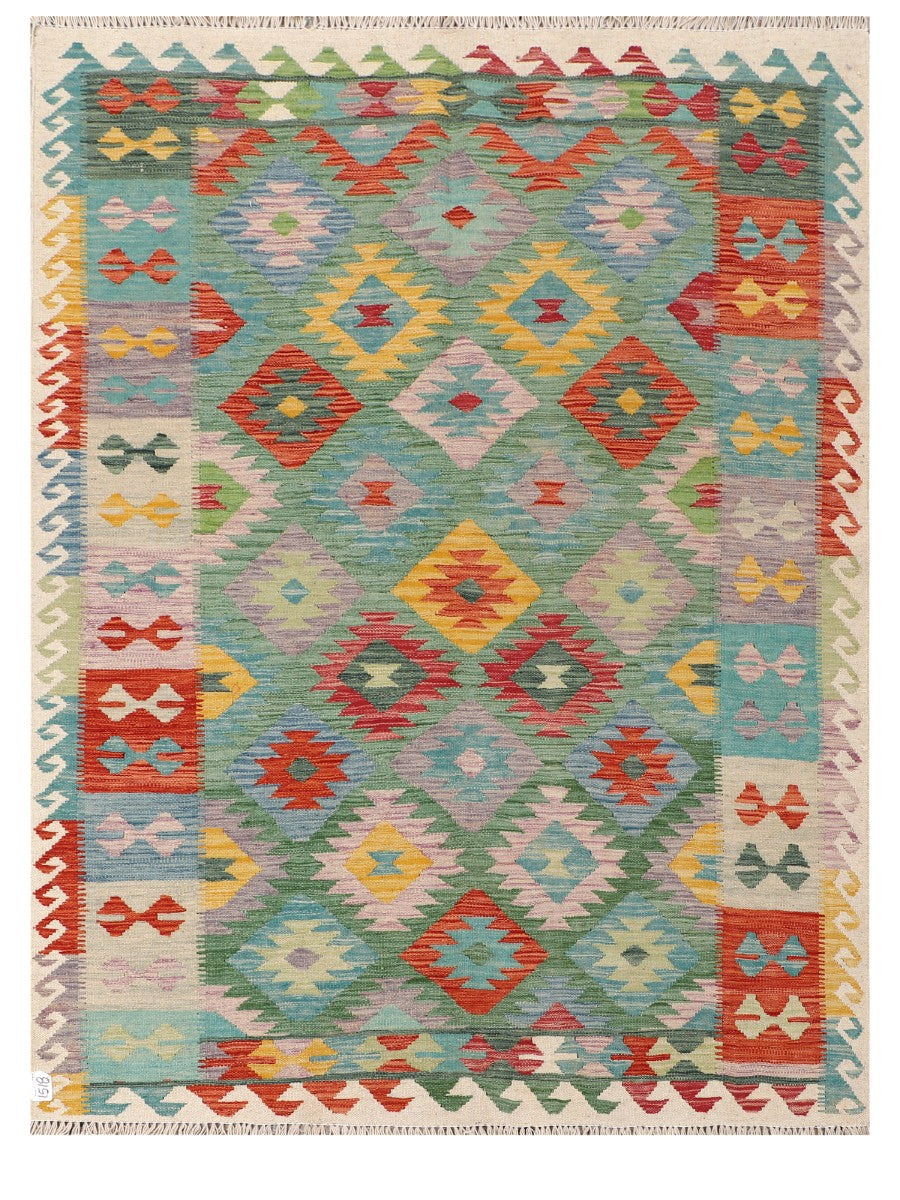 Maimana Afghanistan Kilim Rug - 204 x150 cm - Handmade