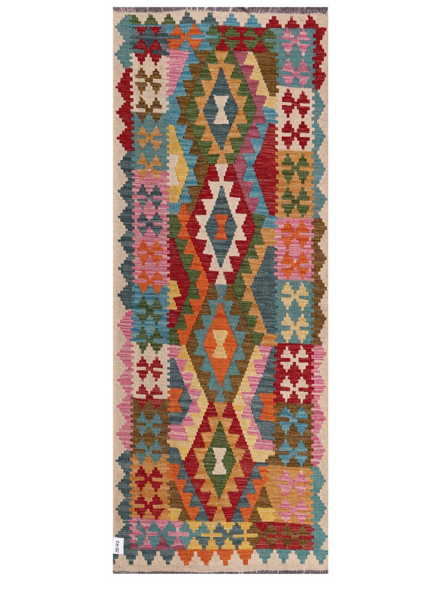 Maimana Afghanistan Kilim Rug - 205 x80 cm - Handmade