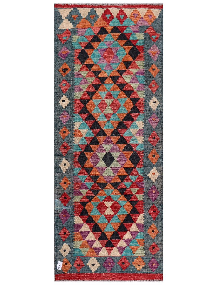 Maimana Afghanistan Kilim Rug - 210 x84 cm - Handmade