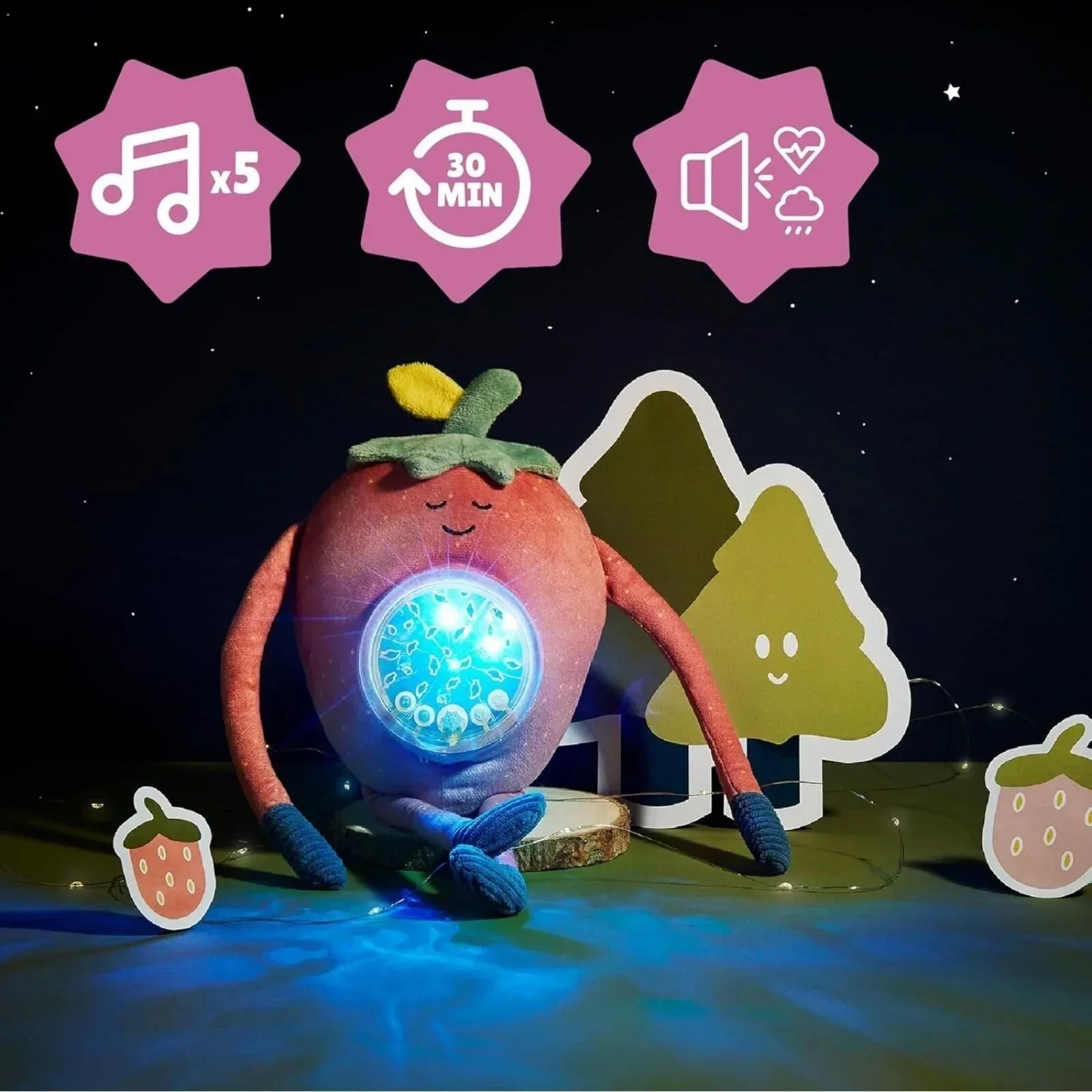 Badabulle Barnaby Plush Projection Night Light - Bobobiy