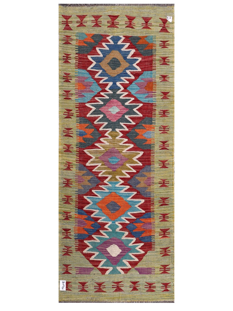 Maimana Afghanistan Kilim Rug - 191 x76 cm - Handmade