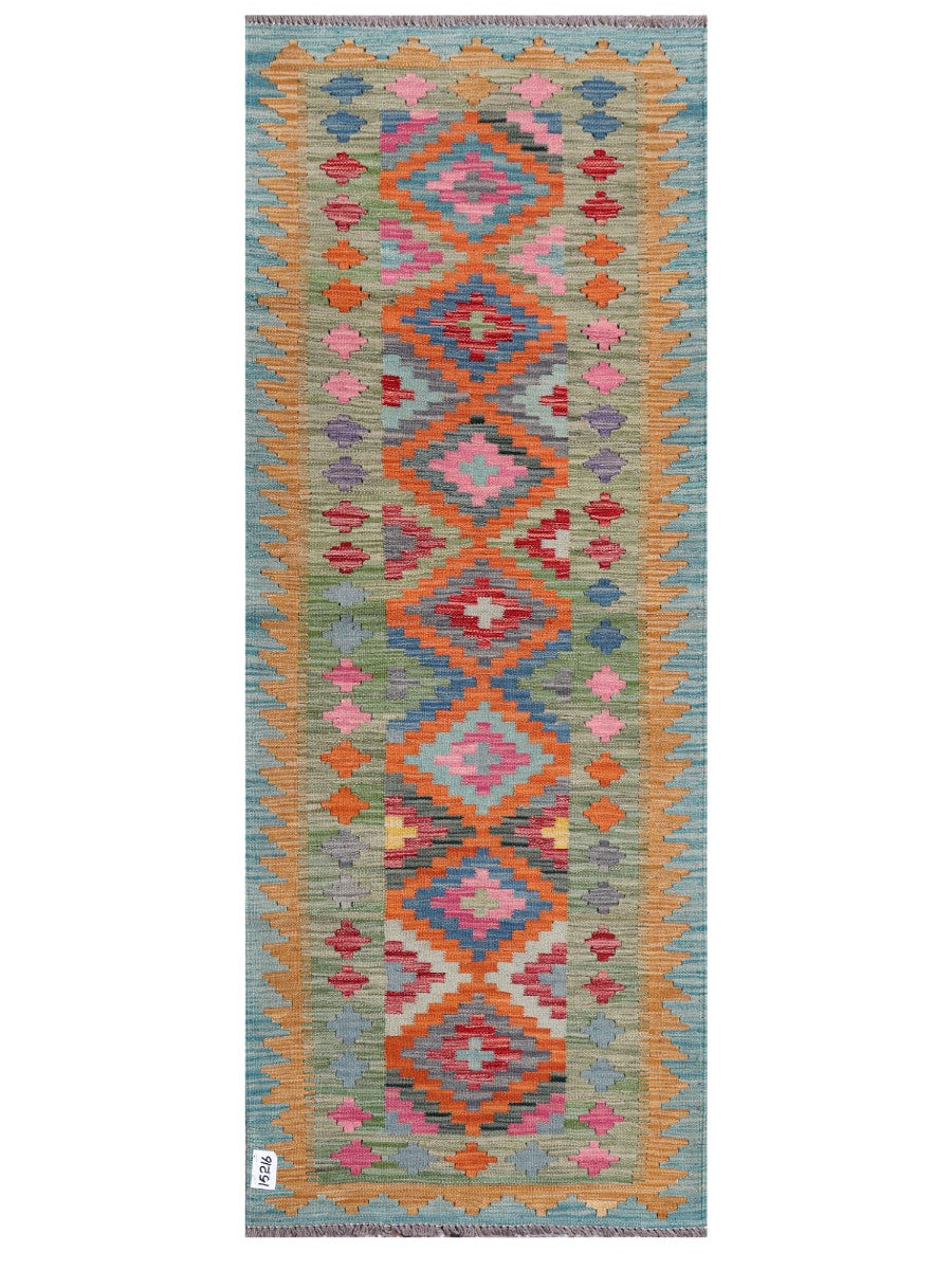 Maimana Afghanistan Kilim Rug - 196 x76 cm - Handmade