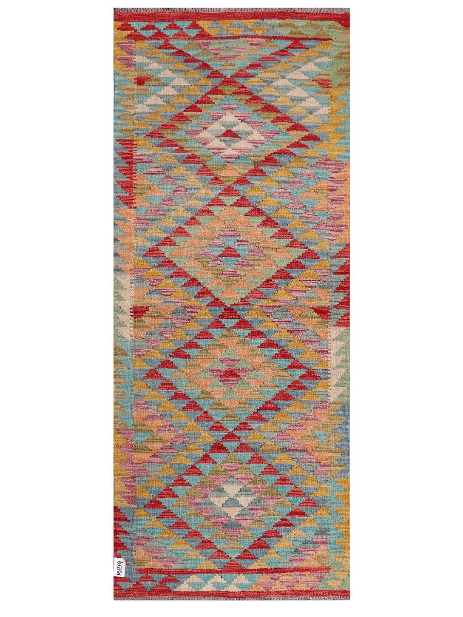 Maimana Afghanistan Kilim Rug - 198 x81 cm - Handmade