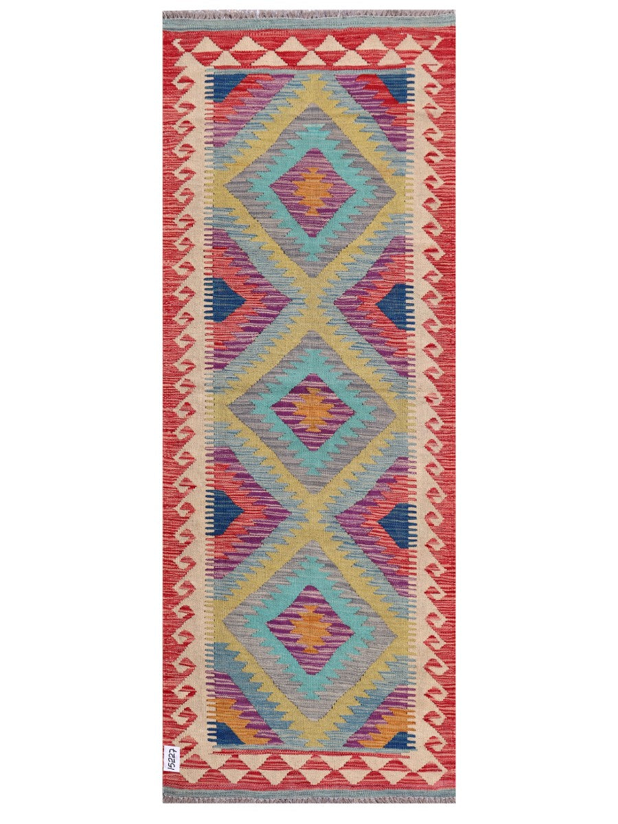 Maimana Afghanistan Kilim Rug - 198 x75 cm - Handmade