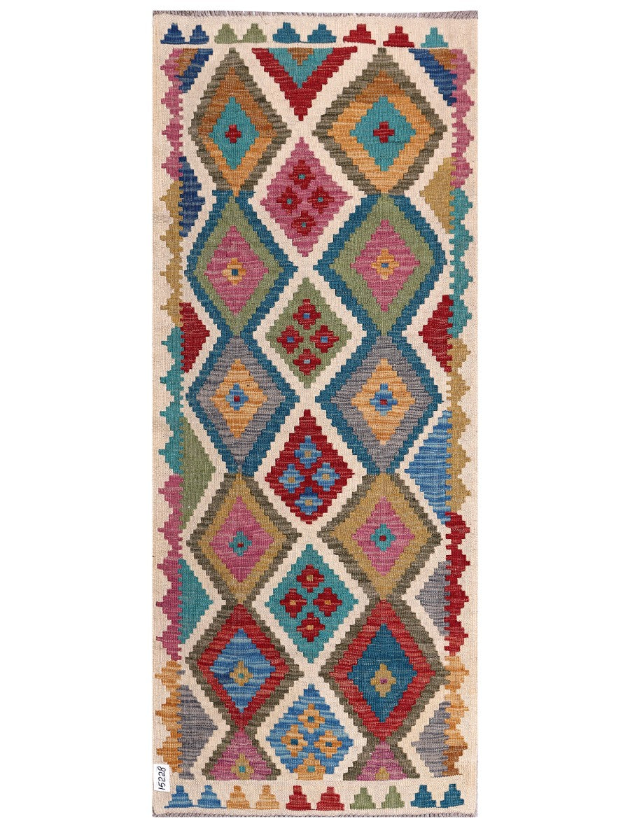 Maimana Afghanistan Kilim Rug - 193 x80 cm - Handmade