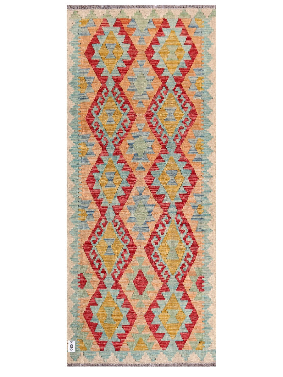 Maimana Afghanistan Kilim Rug - 196 x83 cm - Handmade