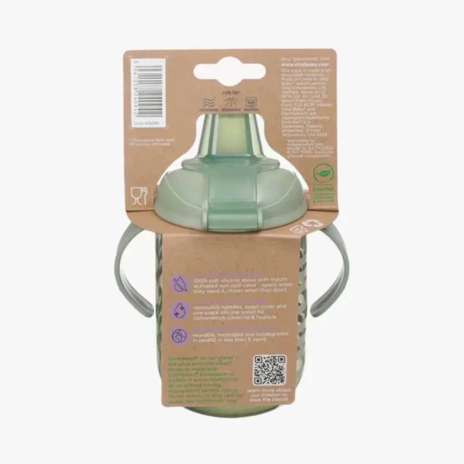 Vital Baby Hydrate Easy Sipper Cup 350ml - Natural Moss - Bobobiy