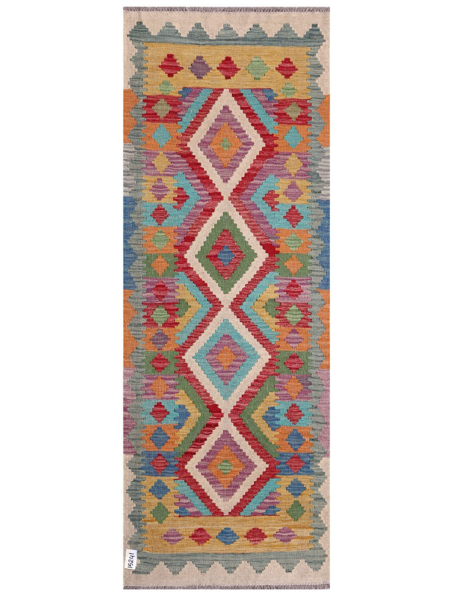 Maimana Afghanistan Kilim Rug - 198 x72 cm - Handmade
