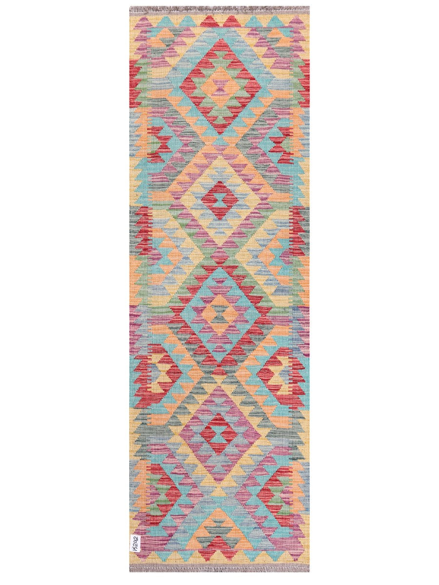 Maimana Afghanistan Kilim Rug - 207 x68 cm - Handmade