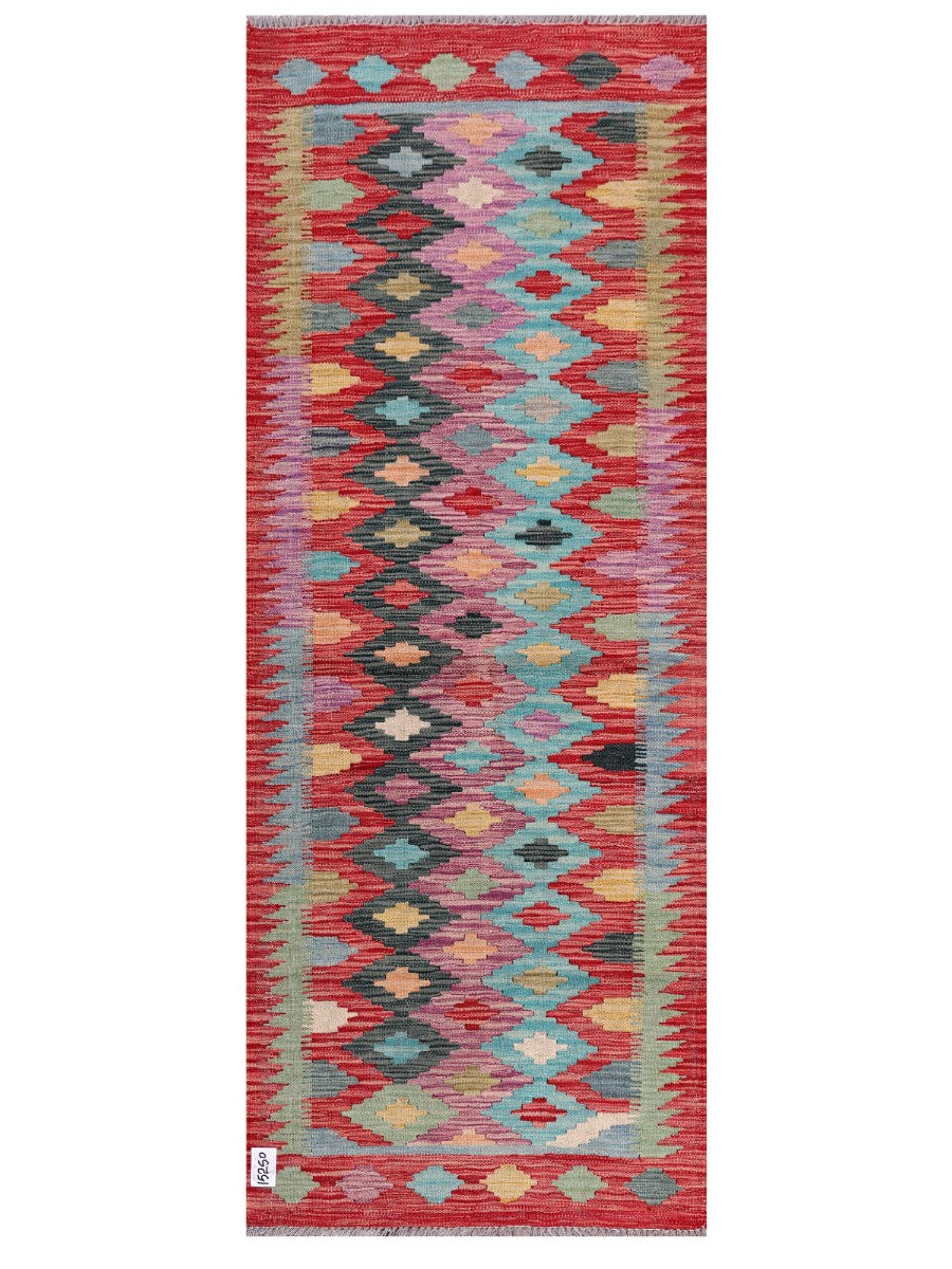 Maimana Afghanistan Kilim Rug - 194 x75 cm - Handmade
