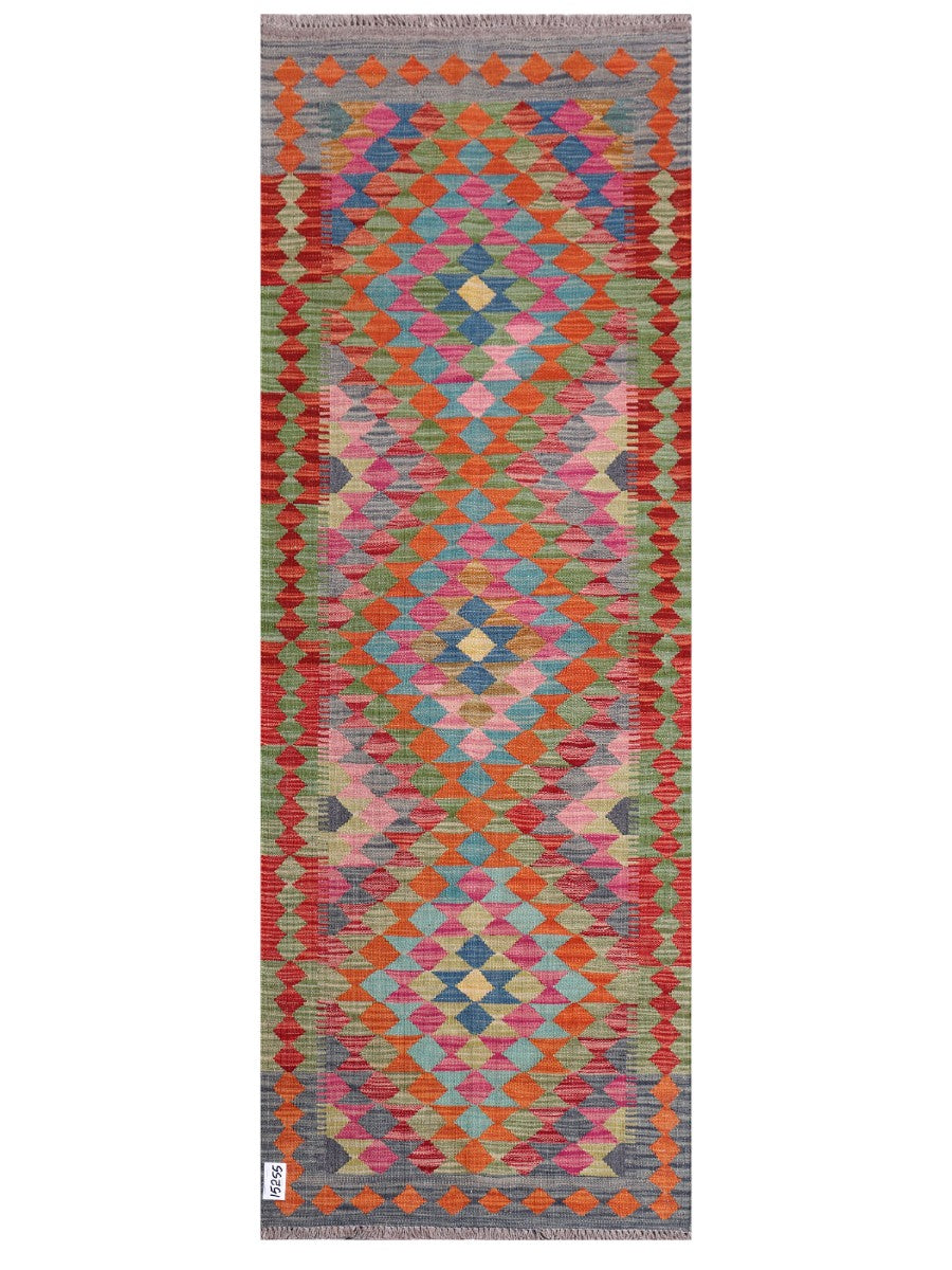 Maimana Afghanistan Kilim Rug - 205 x74 cm - Handmade