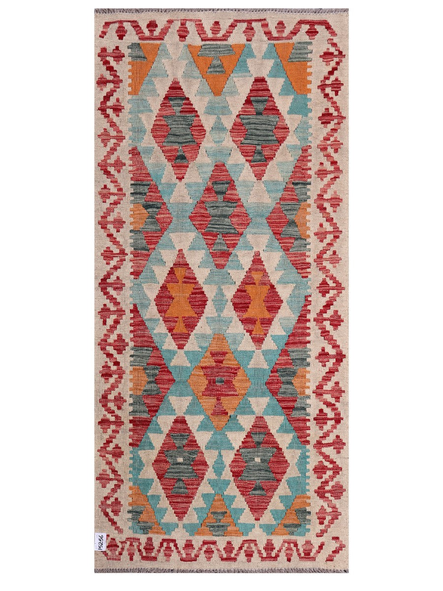Maimana Afghanistan Kilim Rug - 189 x87 cm - Handmade