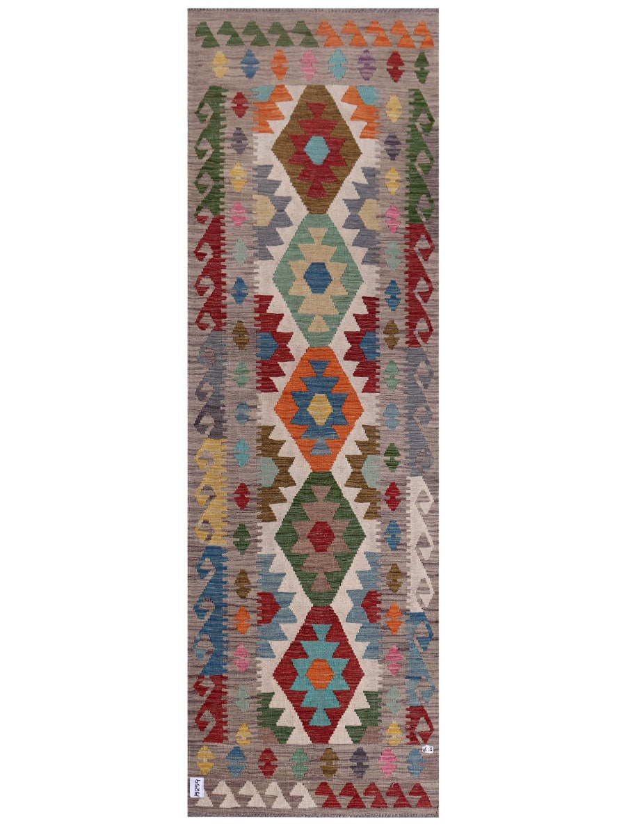 Maimana Afghanistan Kilim Runner - 265 x 84 cm - Handmade