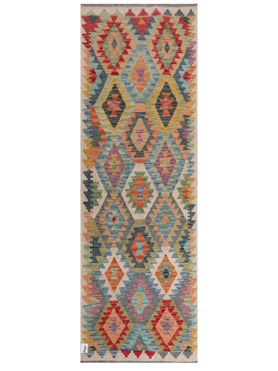 Maimana Afghanistan Kilim Runner - 249 x 83 cm - Handmade