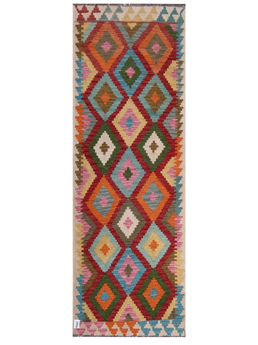 Maimana Afghanistan Kilim Runner - 248 x 86 cm - Handmade