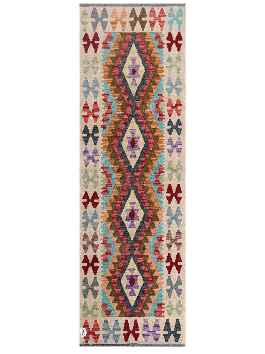 Maimana Afghanistan Kilim Runner - 243 x 77 cm - Handmade