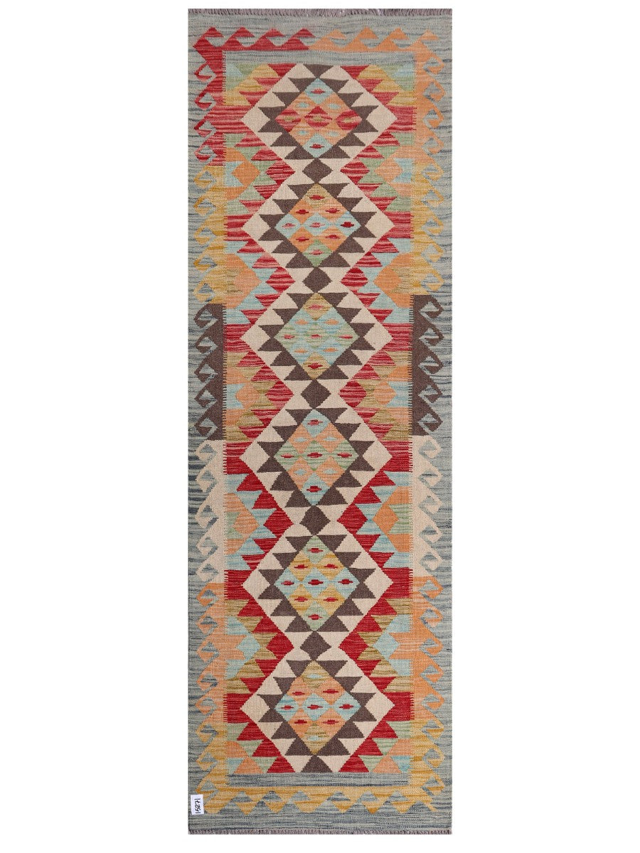Maimana Afghanistan Kilim Runner - 247 x 81 cm - Handmade