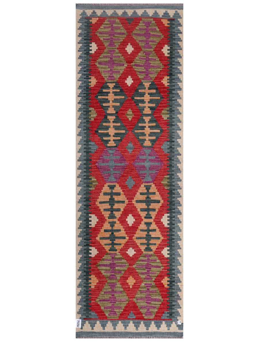 Maimana Afghanistan Kilim Runner - 246 x 81 cm - Handmade