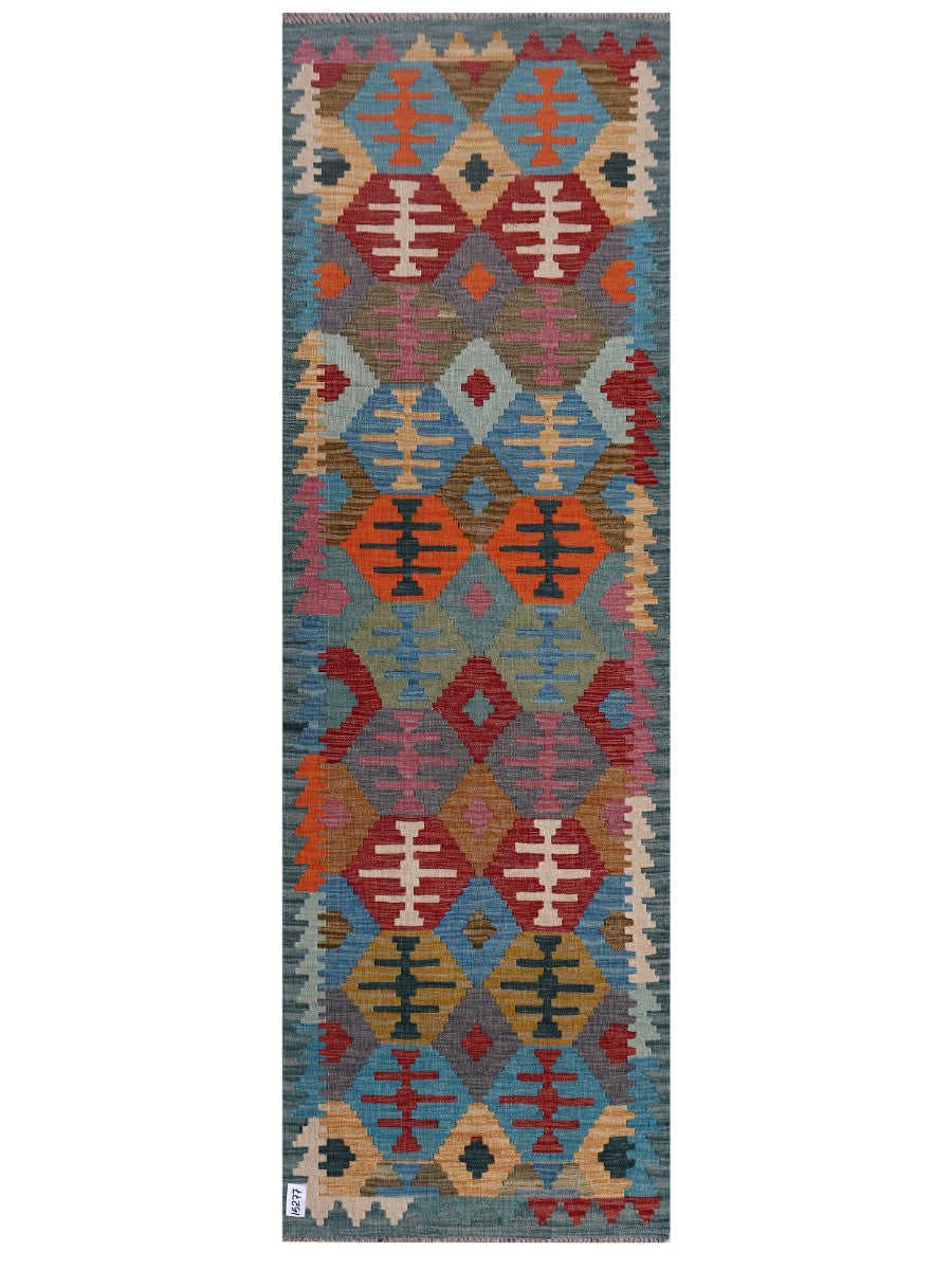 Maimana Afghanistan Kilim Runner - 242 x 78 cm - Handmade