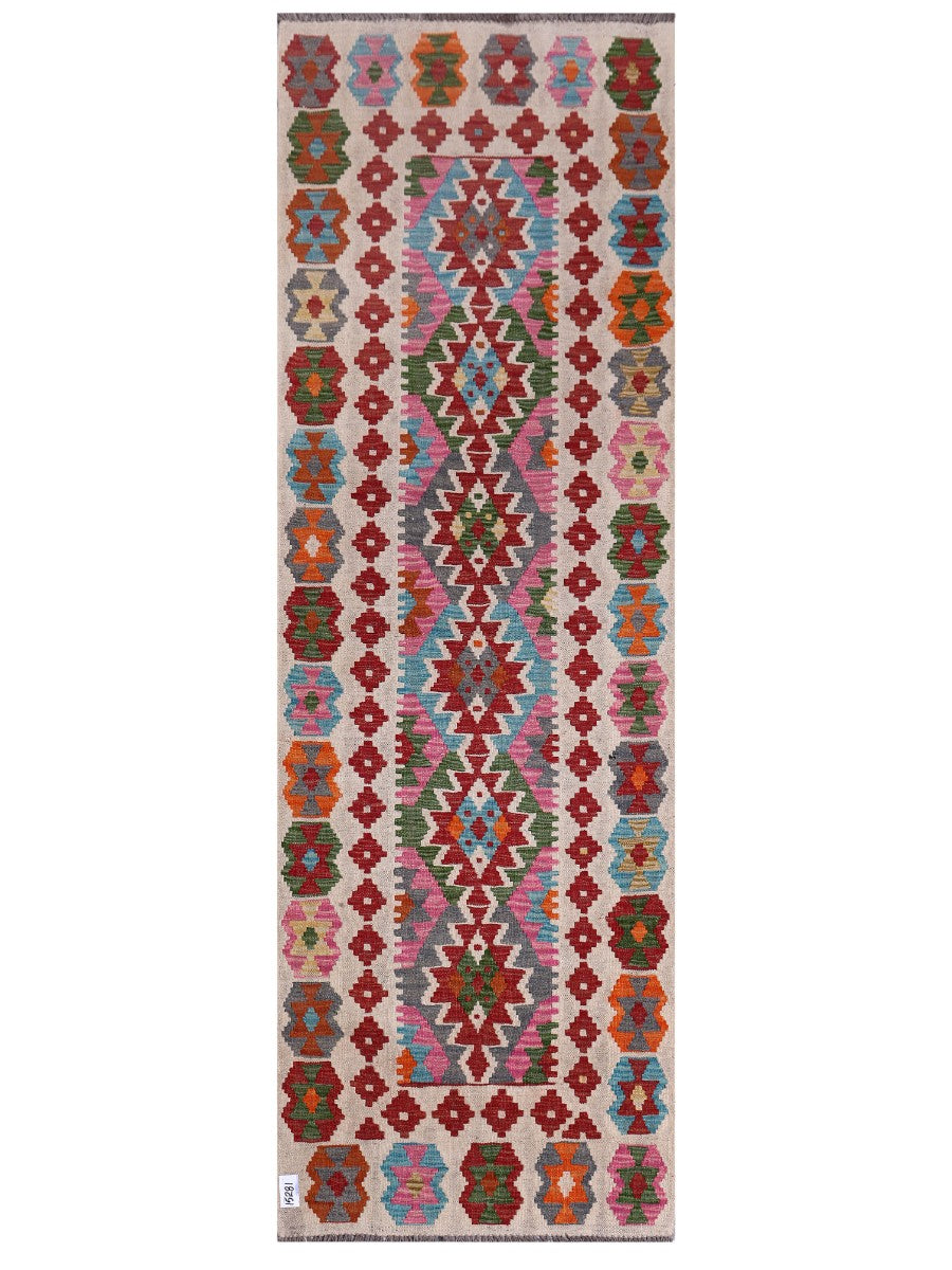Maimana Afghanistan Kilim Rug - 254 x 84 cm - Handmade