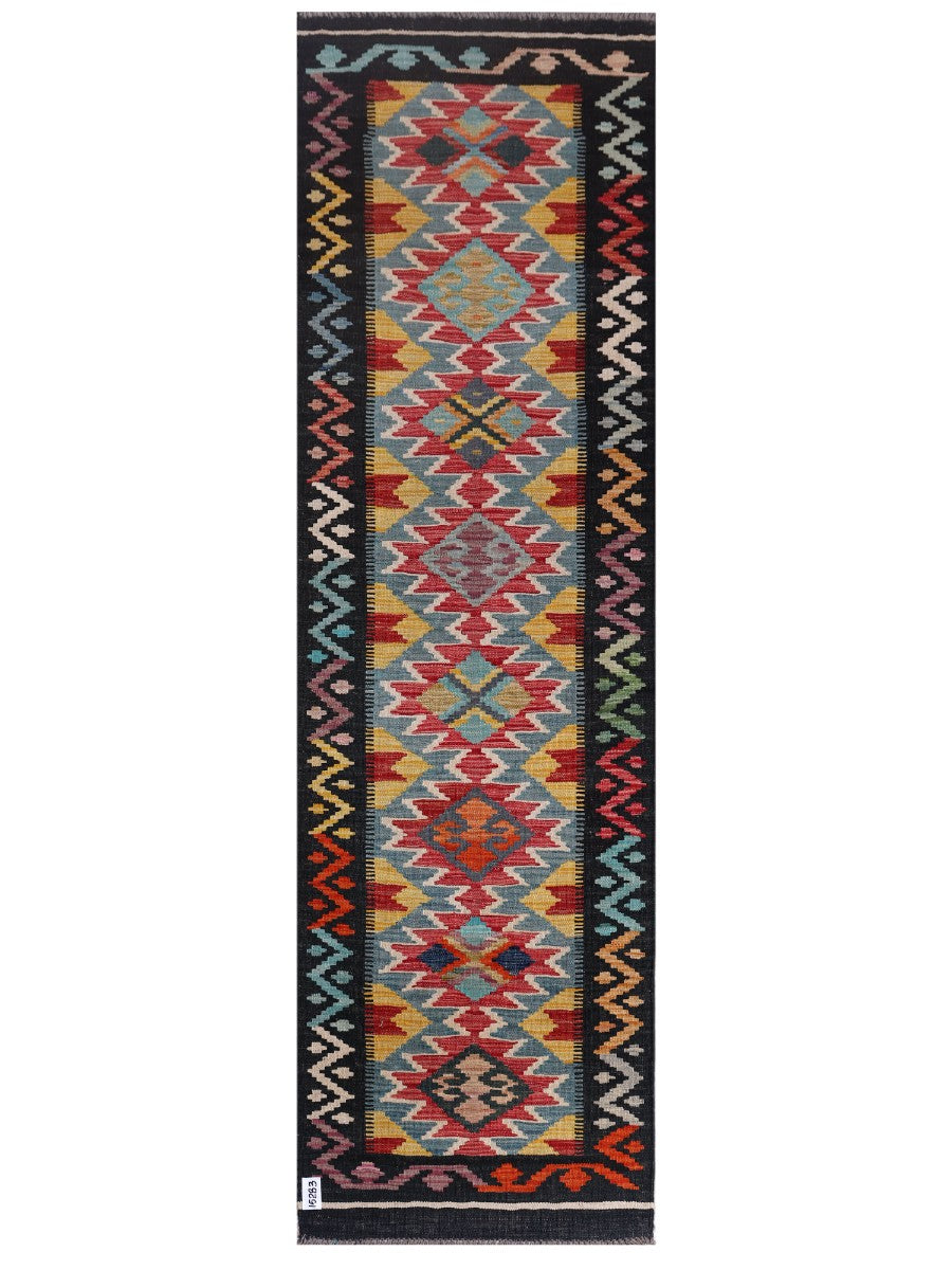 Maimana Afghanistan Kilim Runner - 249 x 74 cm - Handmade