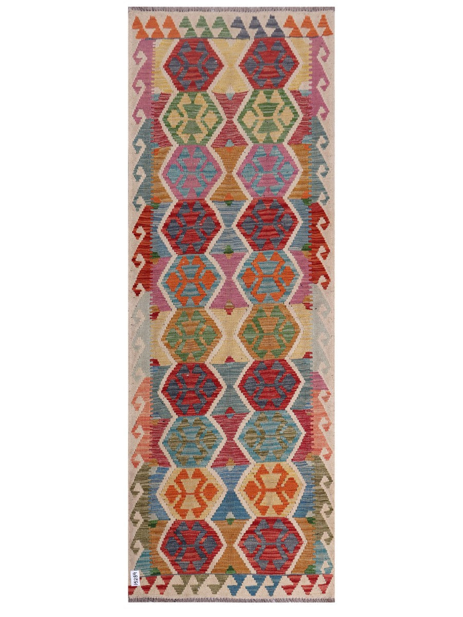 Maimana Afghanistan Kilim Runner - 248 x 88 cm - Handmade
