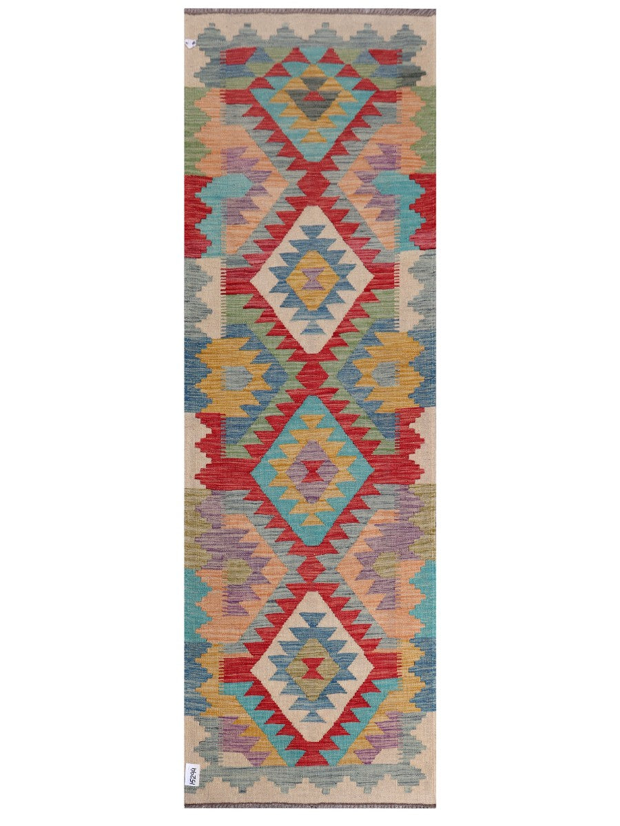 Maimana Afghanistan Kilim Runner - 249 x 80 cm - Handmade