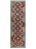 Maimana Afghanistan Kilim Runner - 245 x 82 cm - Handmade