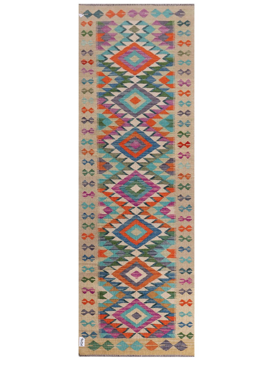 Maimana Afghanistan Kilim Rug - 247 x 83 cm - Handmade