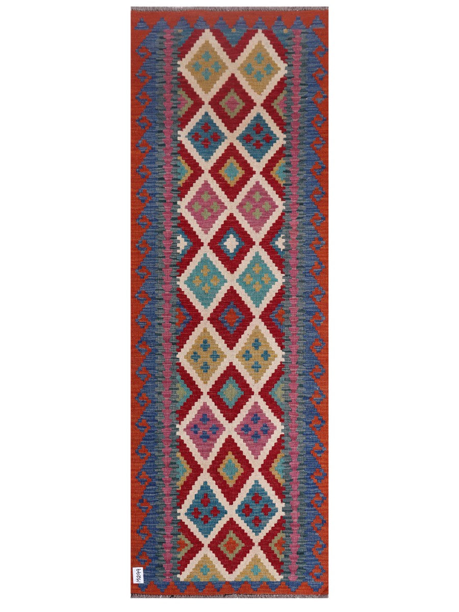 Maimana Afghanistan Kilim Rug - 240 x 82 cm - Handmade