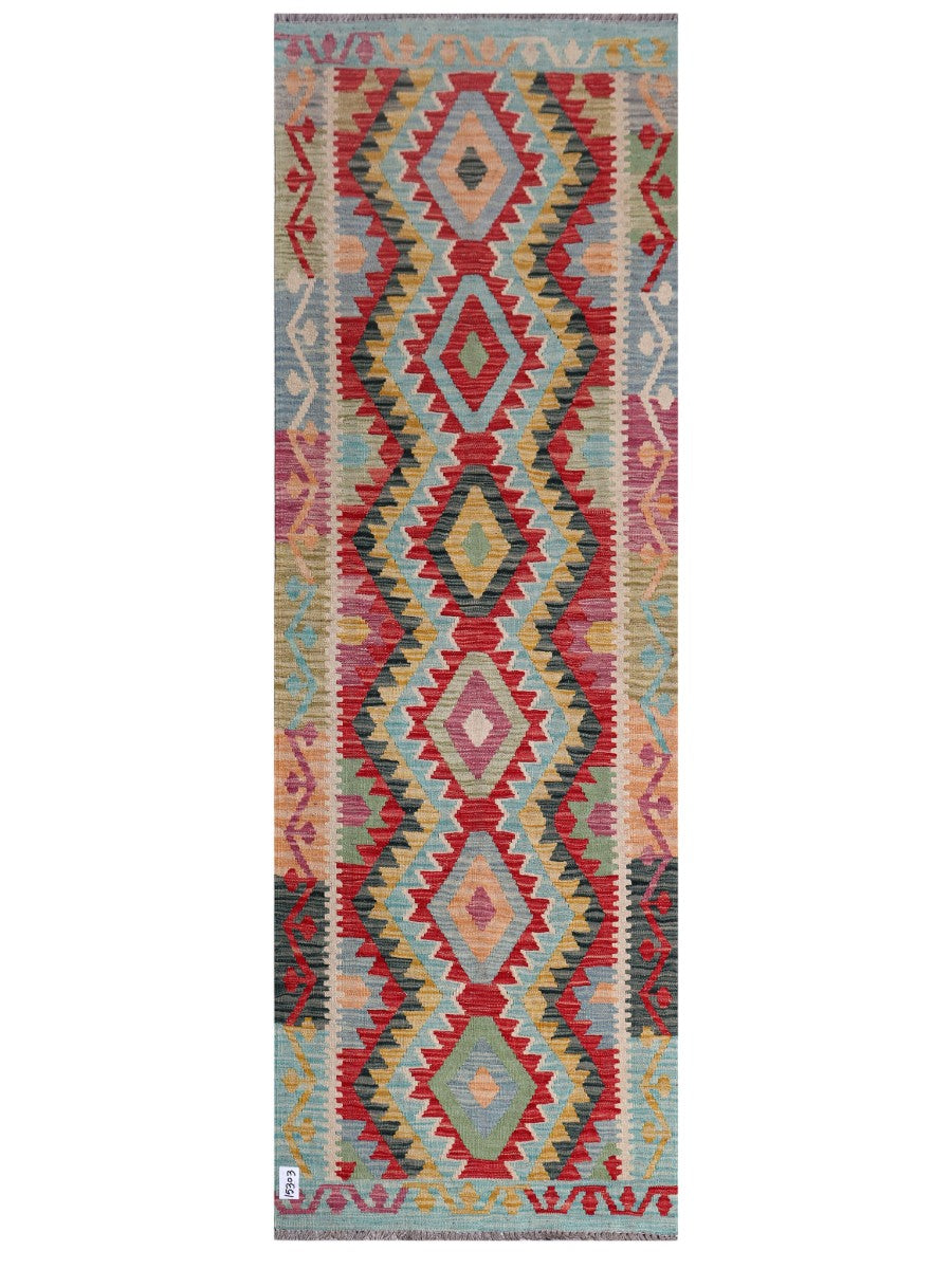 Maimana Afghanistan Kilim Rug - 238 x 80 cm - Handmade