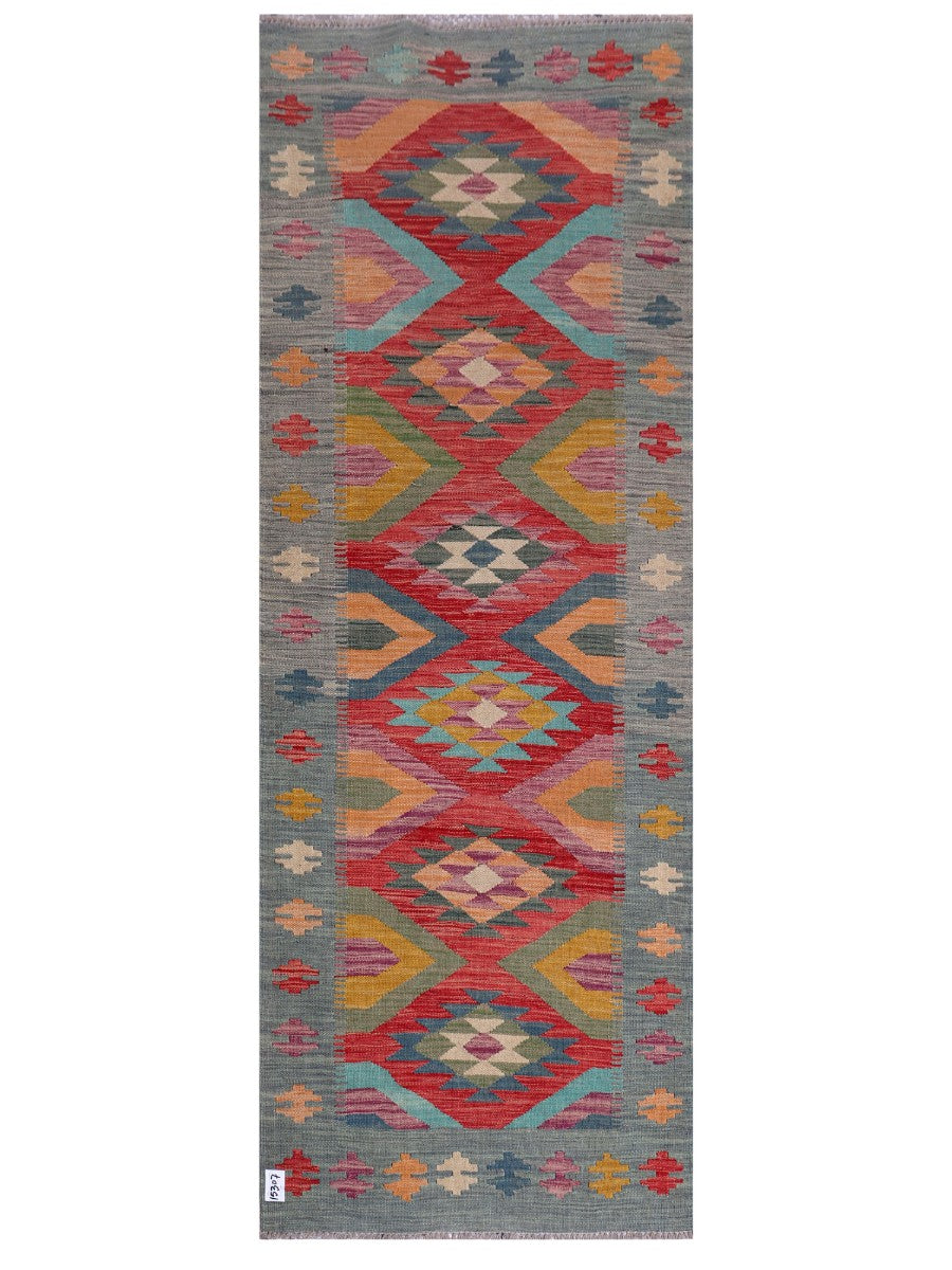 Maimana Afghanistan Kilim Rug - 235 x 85 cm - Handmade