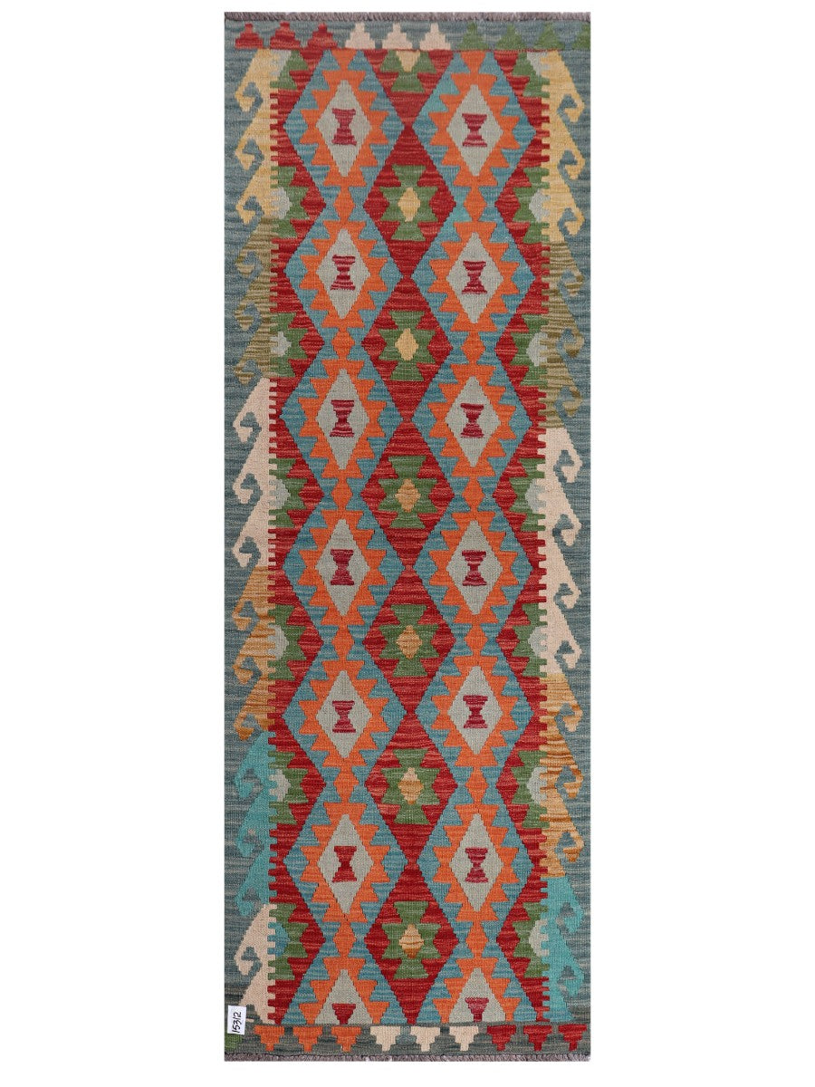 Maimana Afghanistan Kilim Rug - 238 x85 cm - Handmade