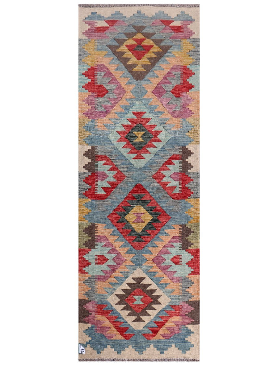 Maimana Afghanistan Kilim Rug - 246 x85 cm - Handmade