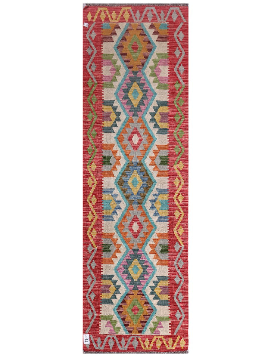 Maimana Afghanistan Kilim Rug - 240 x74 cm - Handmade