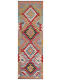 Maimana Afghanistan Kilim Rug - 245 x81 cm - Handmade