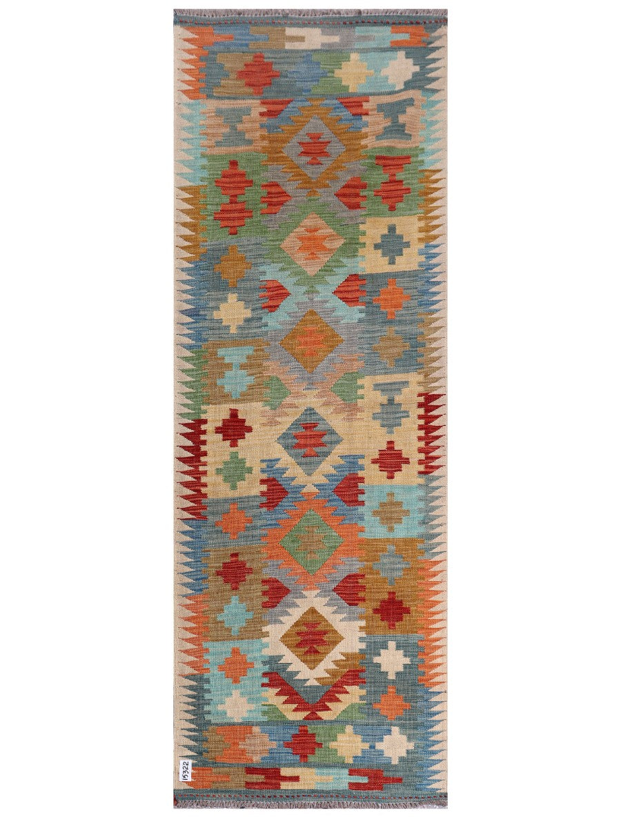 Maimana Afghanistan Kilim Rug - 231 x81 cm - Handmade